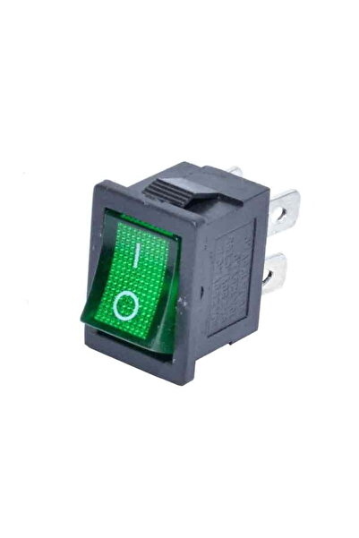 ElectroAZ Întrerupător mic ON/OFF 220V cu LED verde 4C