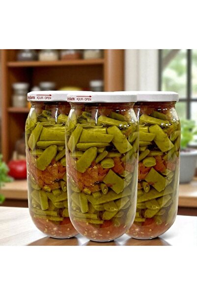 5M AHŞAP DEKOR KONSERVE TAZE FASULYE 1000CCX2 KAVANOZ