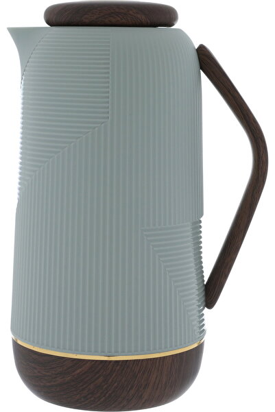 Glory ترمس رؤى، سعة 1 لتر، زجاج داخلي، قدر ضغط - أخضر فاتح