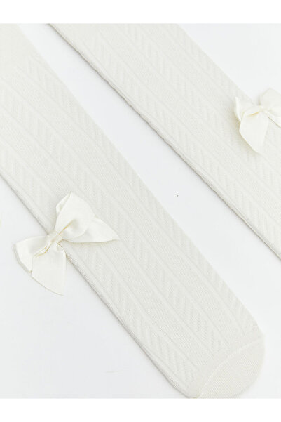 LC Waikiki Create Your Style from Uzg Store |   Baby Girl Pantyhose with Bow Detail