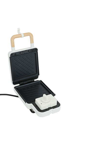 Edison BJX-S006 Sandwich And Waffle Maker, 600 Watt, 2×1 - White