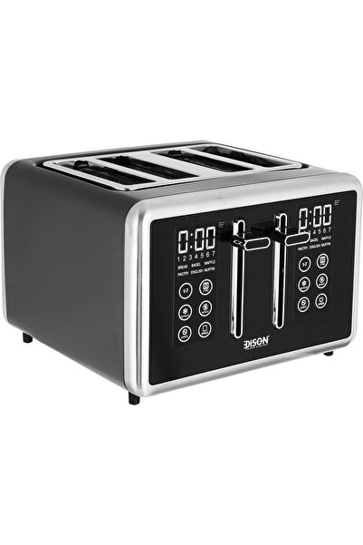 Edison TA5711B-CB Digital Electric Toaster, 4 Slices, 1440/1700 Watts - Black