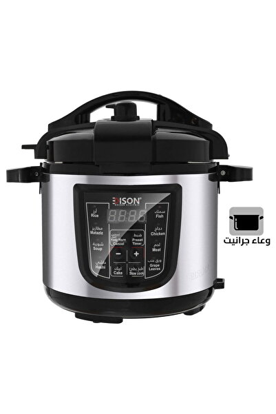 Edison Pro Electric Pressure Pot, Granite Inner Pot, 1000W, 6L, 10 Functions - GT609-W