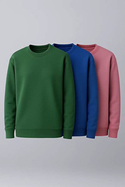 COMBİNE MİCHAİL Women's Premium Casual Winter 3-Piece Sweatshirt