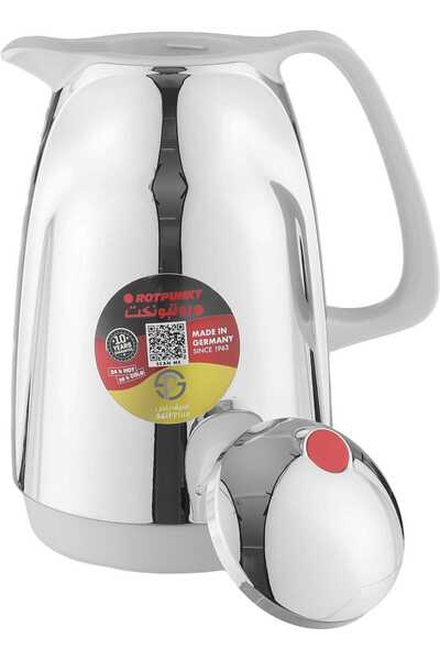 ROTPUNKT Thermos, 1 liter, inner material thermal glass - silver white