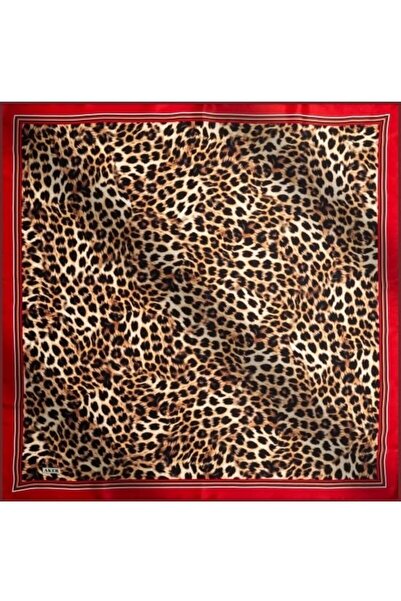 Aker SURA İPEK EŞARP NOSTALJİ LEOPAR DESEN 7984-341