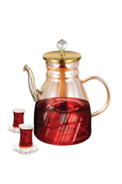 DLC Glass Teapot With Filter 1.5ML DLC-36246