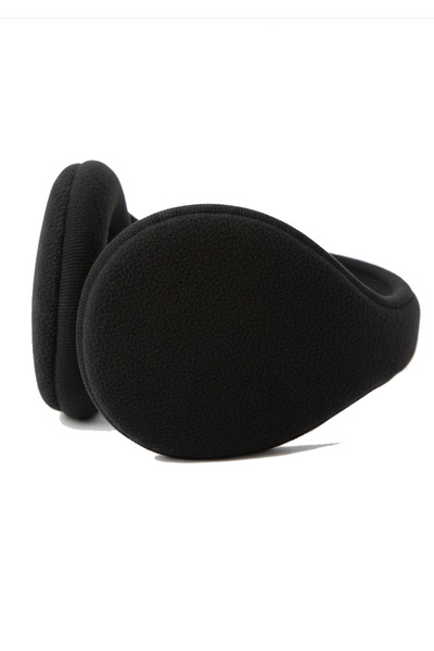 Net Tekstil Black Fleece Winter Neck Type Earmuff Cold Proof Unisex Cotton