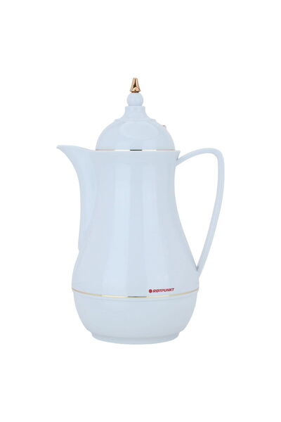 Generic ترمس روتبونت، سعة 1 لتر، وعاء داخلي زجاجي، غلاف خارجي بلاستيكي - رماد...