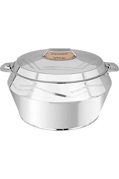 Buhara Shakila Steel Bohara Food Container, 7.5 Liters - Silver