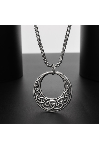 Viking Gothic Pattern Design S+ Quality 316L Stainless Tarnish Free Steel Nec...