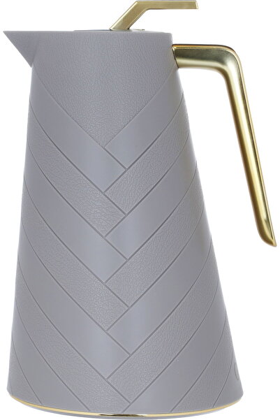 Generic ترمس جلوري، سعة 1.5 لتر، حامل داخلي زجاجي - كابتشينو