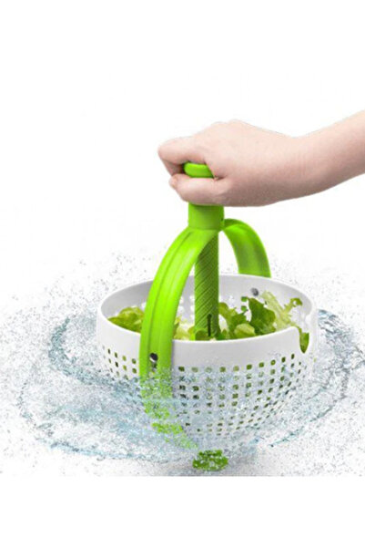 BASE Multifunctional rotating colander with green handle