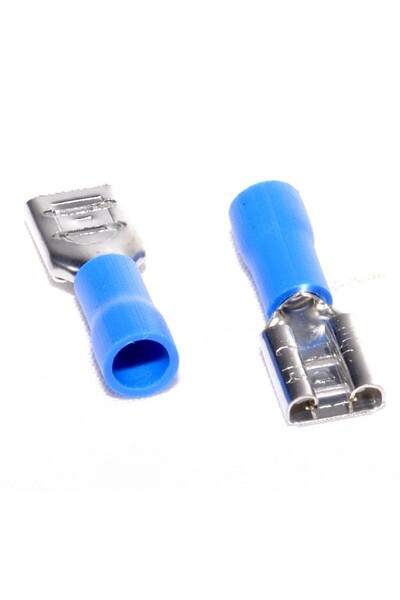 ElectroAZ Insulated Electrical Terminals Blue 6.3MM 100B/Bag