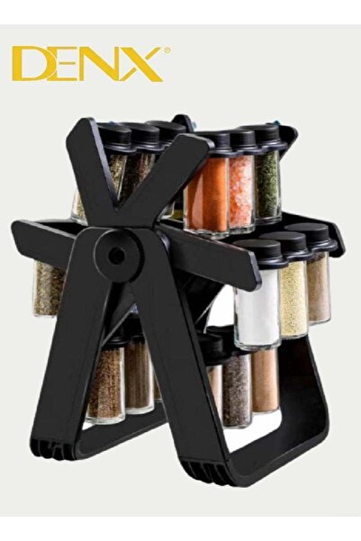 Denx Spice Organizer with 18 Glass Jars 100ml DX2504