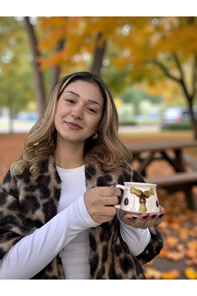 İlbay Çini Takı Embossed Hazelnut Çotanak Mug