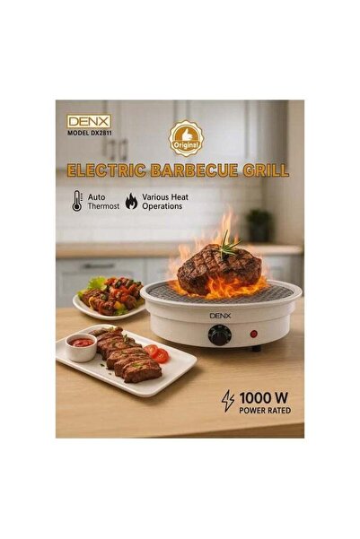 Denx Electric Smokeless Indoor Grill - Non-stick, 1000W