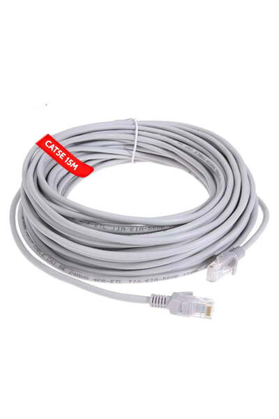 ElectroAZ UTP Patchcord Cable, CAT5e, Length 15m, RJ45 Plug Ends