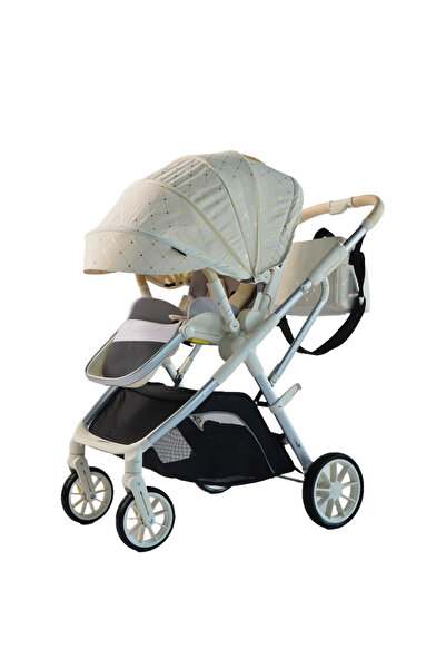 L-Sun Reversible foldable sport stroller with leg cover, 0-36 months, C7 White