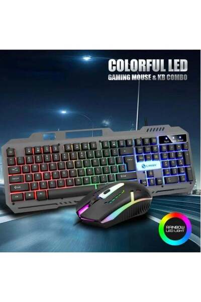 Denx Wired RGB Backlit Keyboard and Gaming Mouse Set - DX1795
