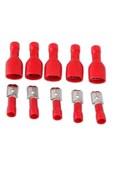 ElectroAZ Insulated Terminal Car Terminals - Red / 6.3mm Female + Male 200Pcs...