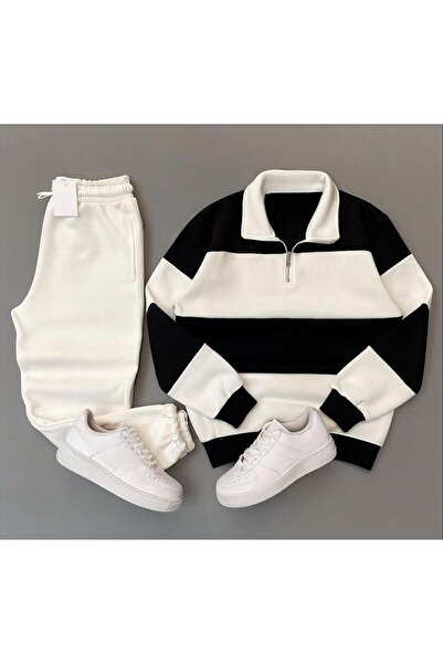 FS CABİN Unisex Casual Outfit – Sporty Chic with Sweatshirt and Sweatpants