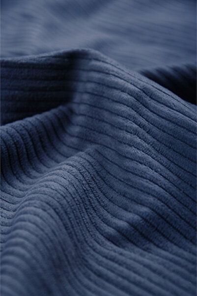 DeepSEA Ανδρικό πουκάμισο μπλε βελούδο κοτλέ Άνετο πουκάμισο με μαλακή υφή ελαστικό ύφασμα βελούδινο πουκάμισο 2600758