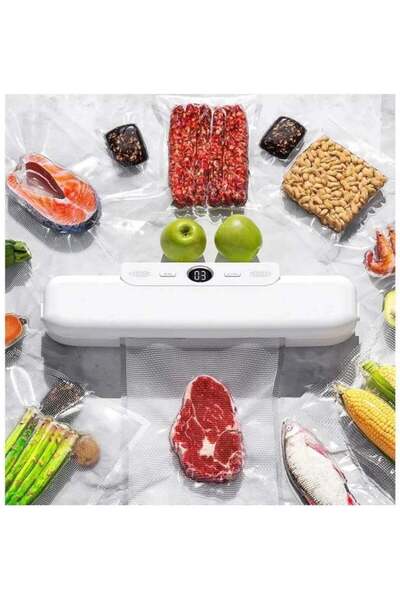 Denx Vacuum Machine With Automatic Shut-Off System For Food Preservation With Built-In Slicer