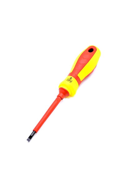 ElectroAZ Yellow Insulated Screwdriver with LED 5X100MM / Right