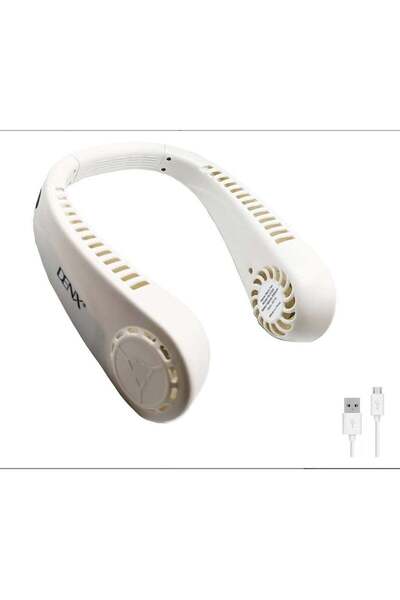 Denx Vaneless Hanging Neck Fan – Portable Hands-Free Personal Fan, Rechargeable, Adjustable Airflo