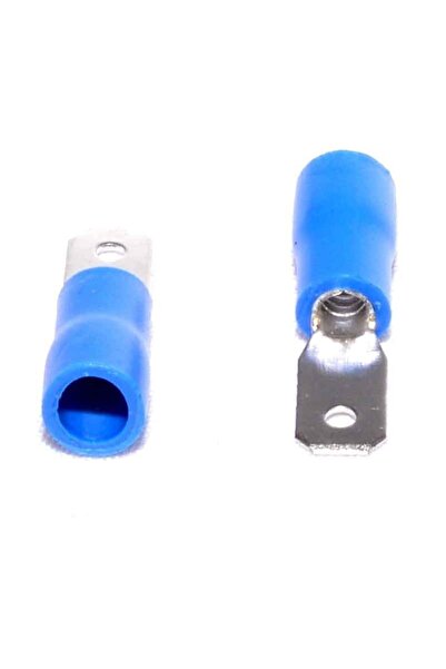 ElectroAZ Μπλε ηλεκτρικό μπλοκ ακροδεκτών τύπου 4,8 mm, 100 τεμάχια/σετ