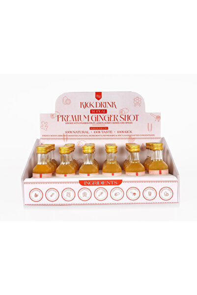 Healthy And Tasty co Kickshot Ginger Drink, Natural (30ml x 24 pieces, Tropical)