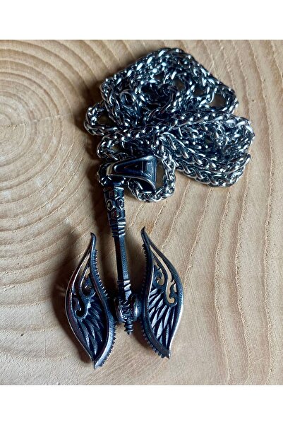 Viking Norse Valknut Motif Thor Hammer Axe Design S+ Quality 316L Stainless Tarnish Free Steel Pendant