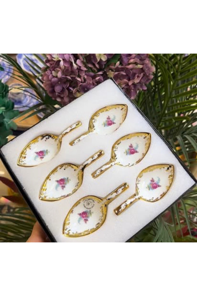 Kosova وعاء حلويات تركي من البورسلين ماركة موبا كونسيبت، طقم من 6 قطع