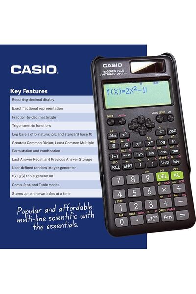 Casio FX-300ESPLS2 Scientific Calculator (Second Edition) - Black