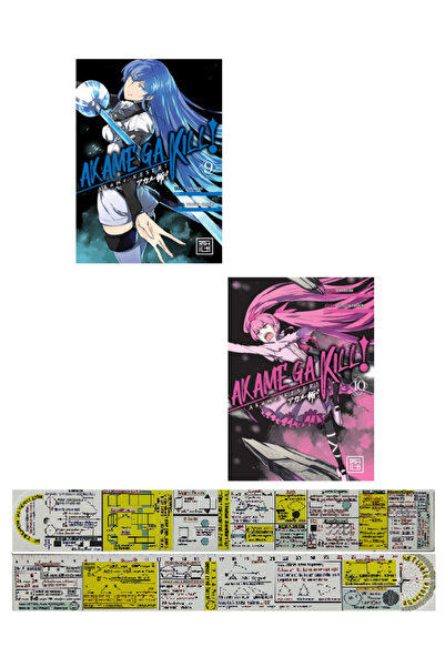 Destek Yayınları Akame Ga Kill 9-10. Ciltler Manga Seti + Mat. Cetvel