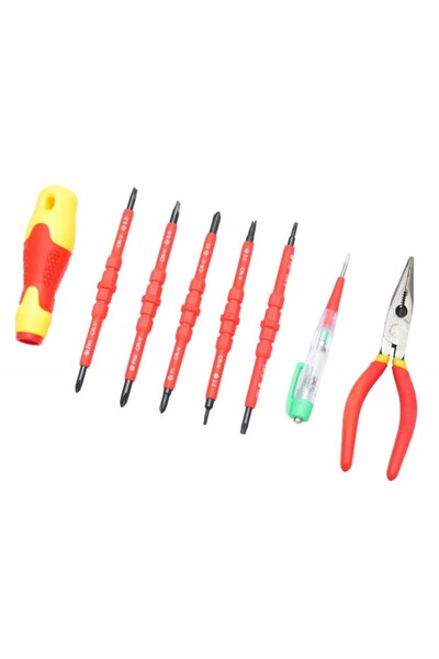 ElectroAZ Set de 12 scule de electrician, șurubelnițe și clești NO-3035