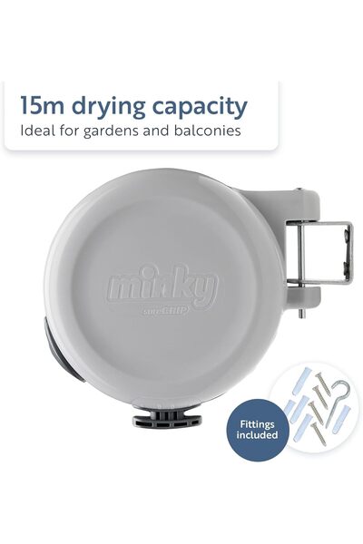 Minky Homecare VT20500103 Outdoor Retractable Clothesline, 49 Feet, Gray