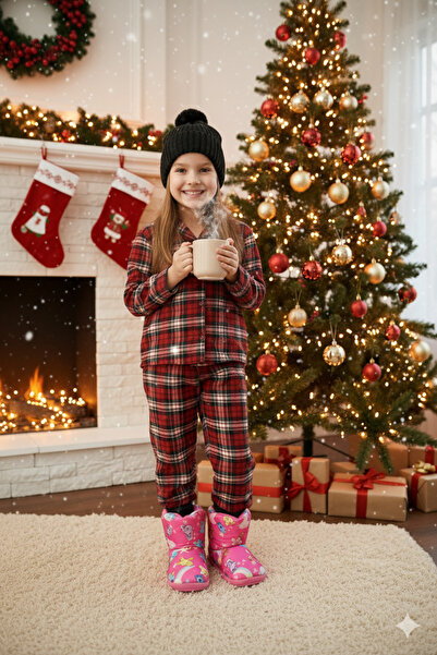 Deniz Terlik Unisex Παιδικές χειμερινές ζεστές και άνετες μπότες για το σπίτι |   Παντόφλες |