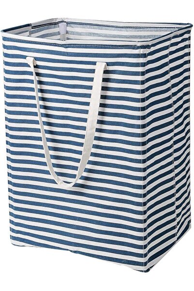 Home Dwell laundry basket, faux-linen fabric frame, 60×40×30 cm