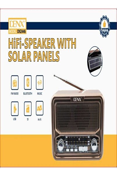 Denx HiFi-Speaker & Radio With Solar Panels DX2446