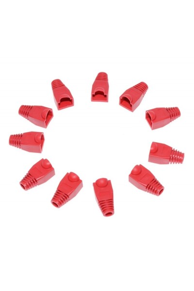 ElectroAZ UTP RJ45 Plug Protection Red, 100pcs/set