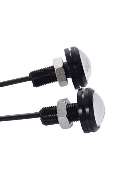 ElectroAZ Waterproof Car LEDs with wire, Diameter 23mm, 12V, Power 9W, Set of 2, Purple