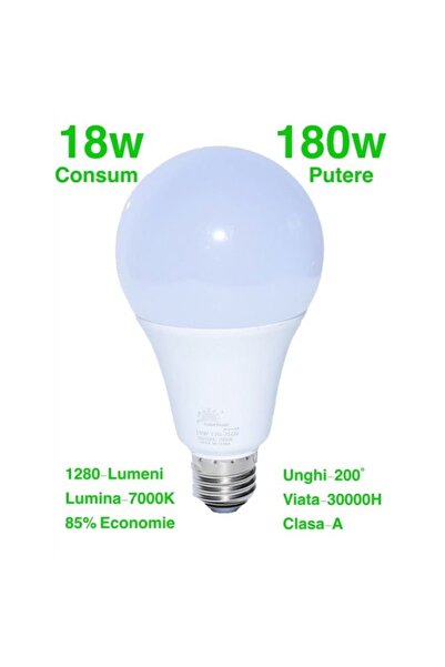 ElectroAZ Λαμπτήρας LED, E27, 18W, Ψυχρό Λευκό