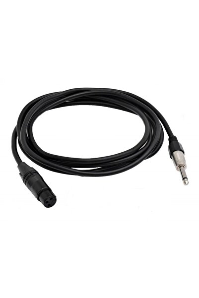 ElectroAZ Cablu audio Jack 6.3 mascul MO XLR mamă Prof 6mm / 3m