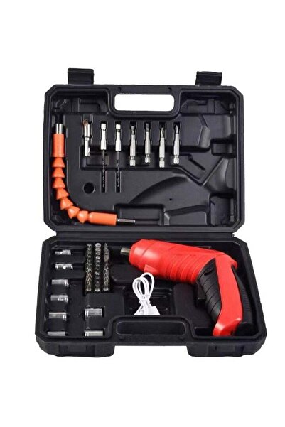 Dinex مفك براغي كهربائي لاسلكي قابل لإعادة الشحن من دنكس ميني مع ملحقاته -