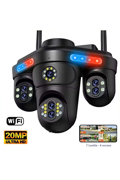 OEM 360° Smart WiFi Surveillance Camera with 7 Lenses, 4 PTZ Cameras – 20MP