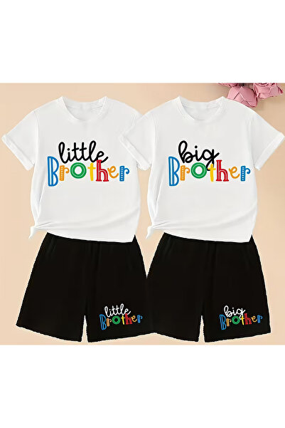CACTUS COLLECTION Brother and Sister Shorts T-Shirt Set Combination (the Price Is for 1 T-Shirt and 1 Short)