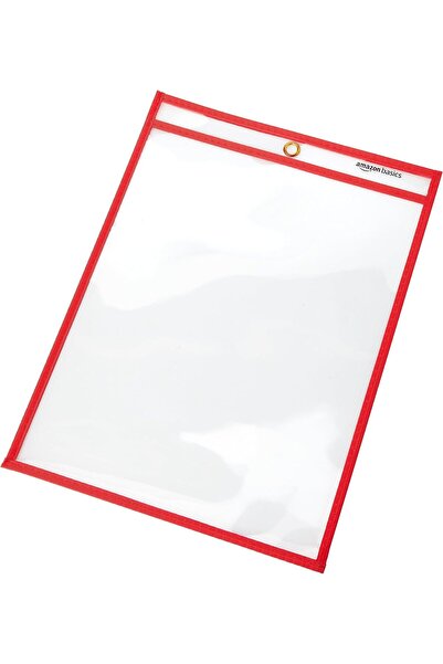 Amazon basics Durable Dry-Erase Ticket Pockets, Amazon Basics, 21.59 x 28 cm, 25-Pack