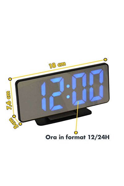 ElectroAZ Alarm Clock, Blue LED VST-888